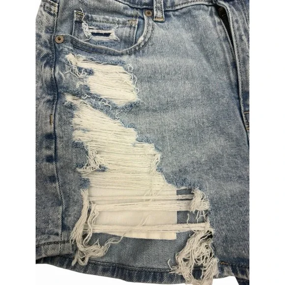 LADIES AMERICAN EAGLE COMFORT STRETCH WAISTBAND DISTRESSSED JEAN SHORTS SIZE 6 - Picture 5 of 15